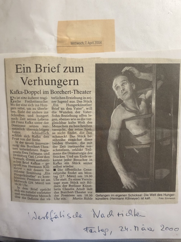 Hermann Killmeyer als Franz Kafka
